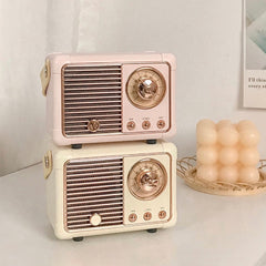 HM11 Retro Bluetooth Speaker Mini Wireless Car Audio Decortive Retro Smart Radio USB Subwoofer Birthday Gift radio antigo