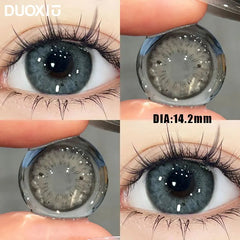 YICKYUE  -  1Pair Color Contact Lenses New Product Lan Cat Sclera Blue Green Lenses Degree Prescription -0.00 to -8.00 Beauty Pupils