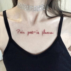 Waterproof Temporary Tattoo Stickers Red English Letters Tattoo Flash Tattoo Arm Female Male