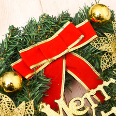 Yickyue Christmas Double Bell Garland Faux Pine Cones Red Berries Garland Door Wall Hanging Merry Christmas Decoration Navidad New Year