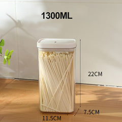 Airtight Leakproof Cereal Storage Box for Grain Flour Pasta Large Capacity Kitchen Pantry Spaghetti Snacks Dry Food Container