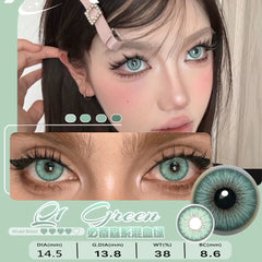 YICKYUE    Graded 1pair Color Contact Lenses Mixblood Softlens 12months
