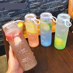 460ML Frosted Glass Water Bottle Personality Leakproof Water Bottles Portable Outdoor Travel Sports bottle student's Drinkware