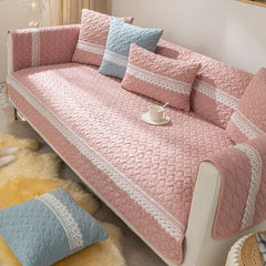 Crystal Velvet Sofa Covers Universal Non-slip Corner Sofa Covers For Living Room Winter Plush Chair Couch Cushion Towel Seat Pad