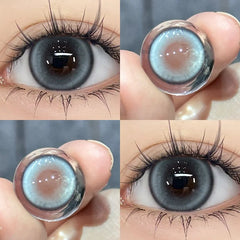 YICKYUE  -  2pcs Green Color Contact Lenses With Myopia Diopter-0.00~ -8.00 Blue Nature Beauty Pupil Makeup Gray Eye Free Shipping