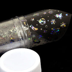 Christmas Theme Nail Foil 3D DIY Snowflakes Manicure Nail Art Transfer Starry Sticker Nail Decorations Accessories