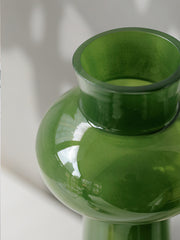 YICKYUE  -  Nordic Style Green Glass Flower Vase Desktop Living Room Coffee Table Decorative Ornaments Home Decor