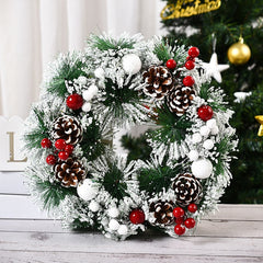 Yickyue Rattan Christmas Wreath Christmas Garland Christmas Decorations for Home Door Decor Hanging Wreath Navidad Artificial Garlands