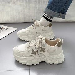 YICKYUE  -  Simple Platform Sports Shoes Woman Fashion Autumn Korean Style Sneakers Women Casual Versatile Breathable Female Shoes