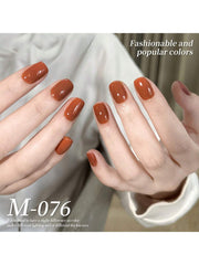 YICKYUE  -  1pc 15ML orange Gel Nail Polish Unscented Soak Off UV LED Formula, Popular Green Shades, Perfect Gift For Spring