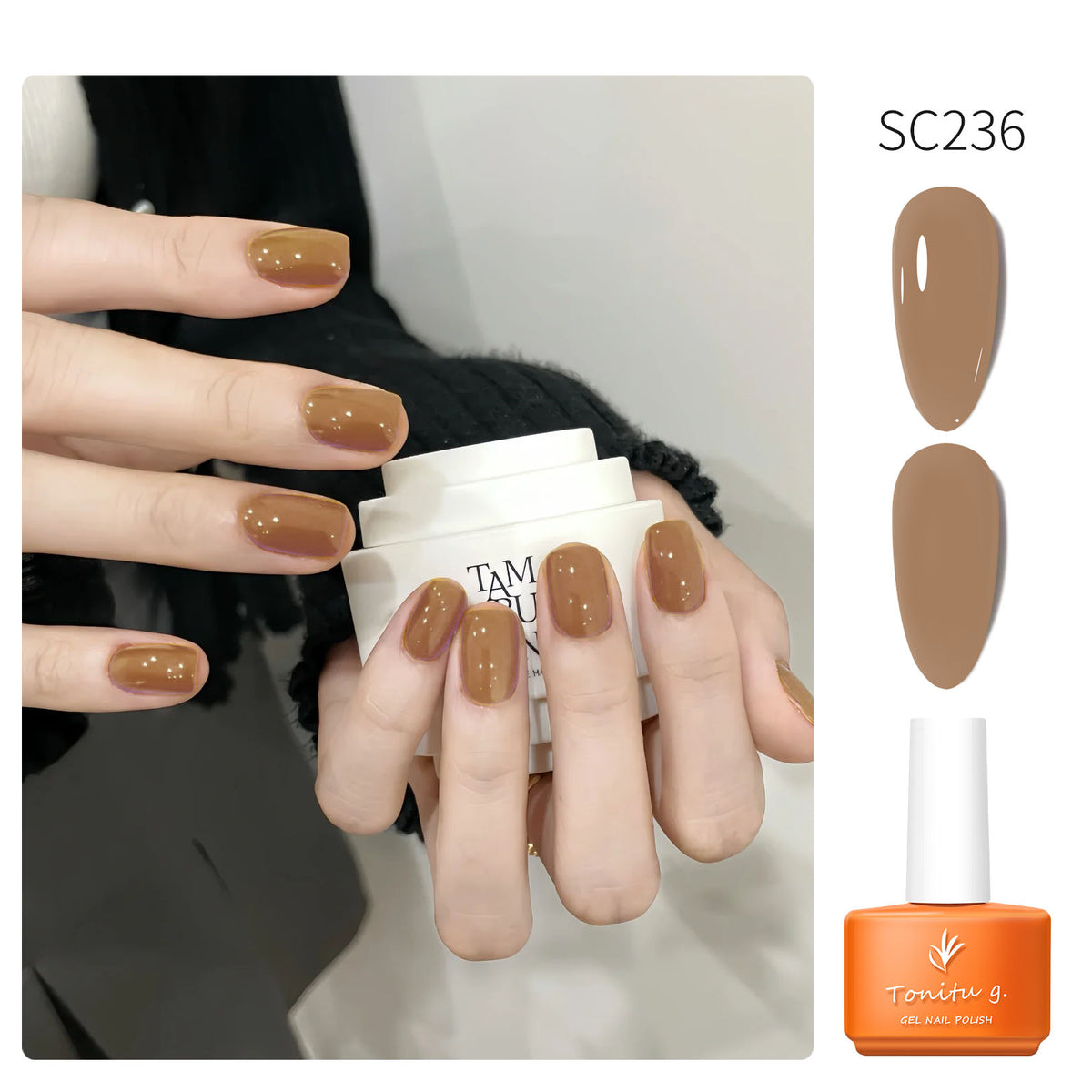 YICKYUE  -  7ml Semi Permanent Gel Nail Polish green blue purple Natural Transparent Nude Nails Art Soak Off  UV LED Varnish Base Top Coat