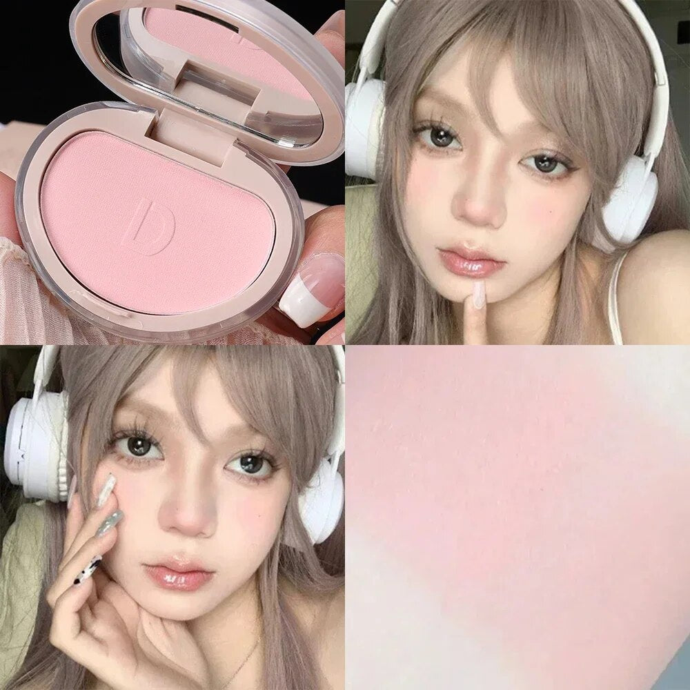 Yickyue Monochrome Blush Palette Cheek Tint Orange Peach Pink Blush Makeup Rouge Contour Shadow Palette Waterproof Women Blush Cosmetic