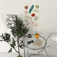 Cutelife Ins Nordic Flower Fabric Tapestry Napkin Macrame Room Decorative Wall Carpet Wedding Hand-drawn Dorm Apartment Tapestry