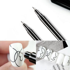 1 Pcs Nail Art Graffiti Pen Waterproof Drawing Painting Liner Brush DIY Flower Abstract Lines Details Nail Art Beauty Tool