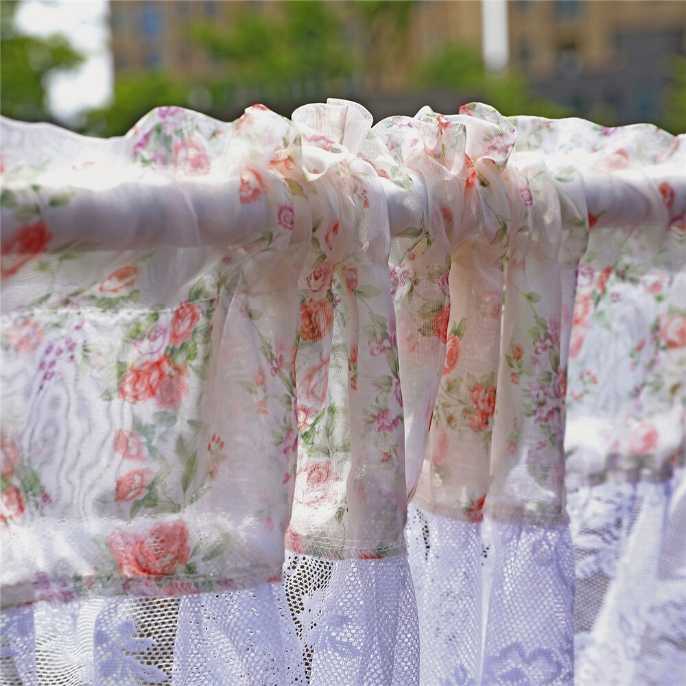 American Panel Curtains for Kitchen Windows Short Turkish Curtains Floral Lace Short Curtains for Living Room Bedroom Home Decor