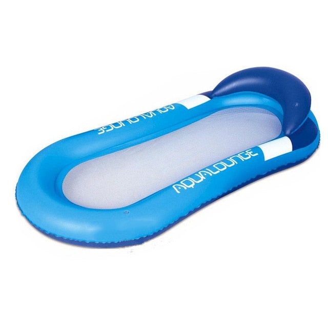 160CM Giant Blue Red Mesh Inflatable Pool Float Lie-on Swimming Ring Beach Pool Summer Party Toys Air Mattress Beach Bed Lounger