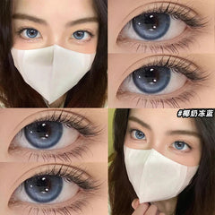 YICKYUE  -  1pair/2pcs Fashion Color Contact Lenses Natural Prescription Myopic Lenses Student Natural on Eye Use Lenses Free Shipping