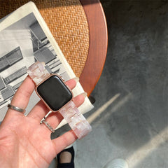 Transparent Resin Watch Band For Apple Watch 7 6 5 4 45mm 42 44mm Strap Bracelet For IWatch 41mm 38mm 40mm Series 6 5 4 3 correa