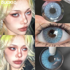 YICKYUE  -  Color contact lenses with grade 14.5MM Blue pink 1 year use contacts for women students cosplay  cosmetics contact lenses WT:40%