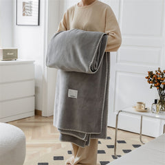 Yickyue Nordic Blankets Milk Fleece Waffle Soft Bed Throw Sofa Snap Cover Ins Home Decor Solid European Christmas Gift 200*230 Warm