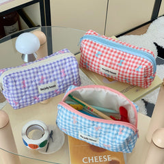 YICKYUE  -  New Bow Cosmetic Bag Pink Flower Makeup Organizer Skincare Perfect Gift Washing Bag For Travel Cosmetics Storage Bag