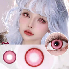 YICKYUE  -  2pcs Graded Colored Contact Lenses JeweLens Anime Cosplay Softlens 14.2mm
