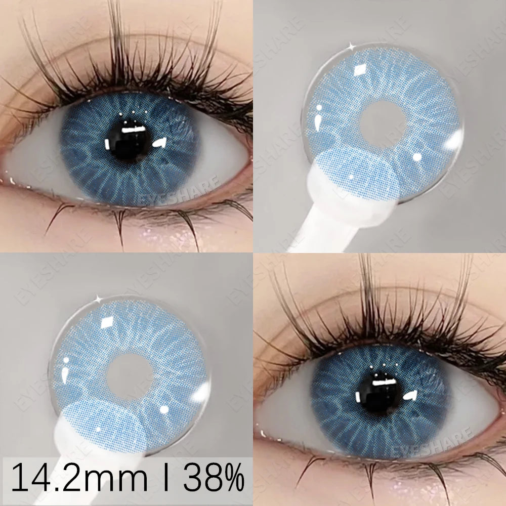 YICKYUE  -  New Colored Contacts Lenses for Eyes Blue Contact Lenses Brown Eyes Contact Lenses Yearly Gray EyeContact Lens 14.2mm
