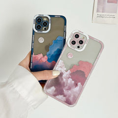 Luxury Sunset Clouds Silicone Shockproof Clear Case For iPhone 11 12 13 Pro Max Mini X Xs XR 7 8 Plus SE 2 Lens Protection Cover