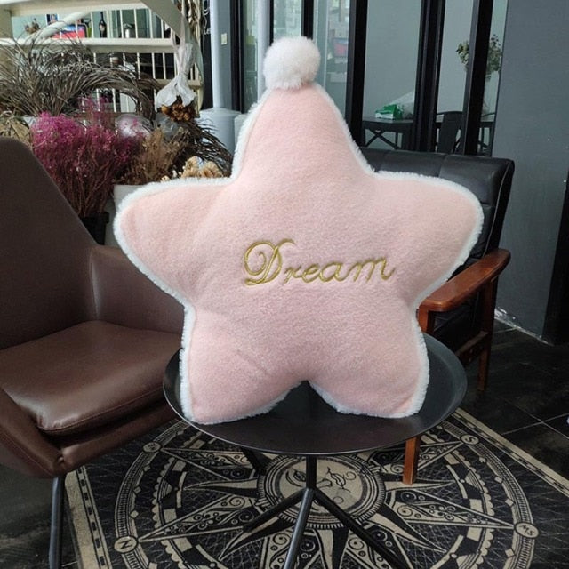 Plush Heart Crown Pillow Stuffed Soft Pink Princess Style Cushion Home Sofa Decor Throw Pillow Star Moon Clouds Shape Cushion