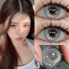 YICKYUE  -  1Pair Colorful Contact Lenses for Eye with Graduated Contact Lenses Fashion Pink Lenses Beauty Pupil Natural Contact Lens