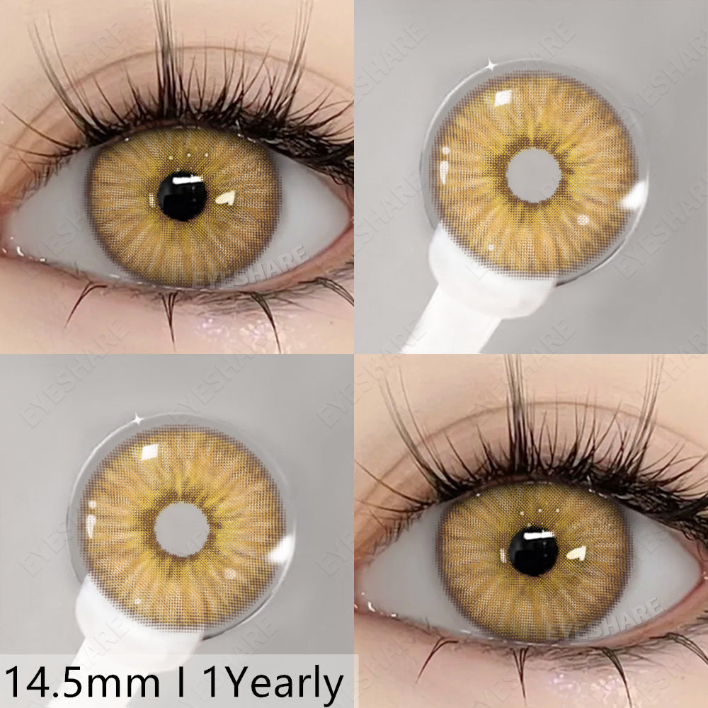 YICKYUE  -  2 pcs/pair New Color Contact Lenses for Eyes Green Contact Lenses Colorful Fashion Gray Contact Yearly Brown Eye Lenses