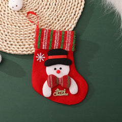 Christmas decorations red cartoon three-dimensional socks old man snowman bear holiday party children's toys