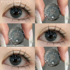 YICKYUE  New Fashion Color Contact Lenses for Eyes Brown Eyes Contacts Lenses Colorful Makeup Blue Eyes Lenses Yearly 2pcs=1pair
