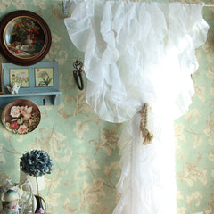 YICKYUE  -  tulle curtains  modern curtains for living room  window curtain ruffled store cafe window store decoration white