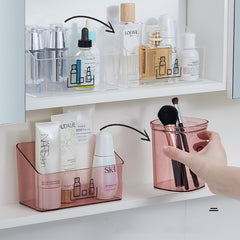 Acrylic Cosmetic Organizer Makeup Table Makeup Tools Storage Box Perfume Lipstick Nail Polish Skincare Organizer Case Pen Holder