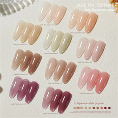 YICKYUE - 15ml Jelly Gel Nail Polish Nude Color Semi-transparent Nail Polish Semi-permanent Varnish UV LED Gel for Nail Art Manicure