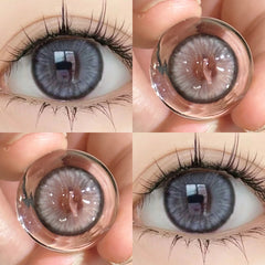 YICKYUE  -  2PCS Natural Green Contact Lenses with Degree Blue Pupils for Natural Effect Eyes Colored Lenses Cosmetics Free Shipping