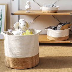 Large storage basket clothes dirty clothes basket bedroom dirty clothes baby toys woven storage basket Japanese style
