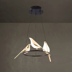 Nordic LED pendant lights modern 3 heads Magpie bird model chandeliers lamp indoor lighting home decor bedroom living room