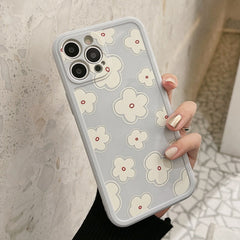 Ins retro flower soft silicone phone case for iphone 11 pro max 12 mini xs max x xr 7 8 plus protective cover capa conque
