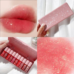 Yickyue 1pc Moisturizing Liquid Lip Gloss Shiny Mini Long Lasting 24 Hours Crystal Jelly Color Lip Tint Lipstick Winter Dropship TSLM1