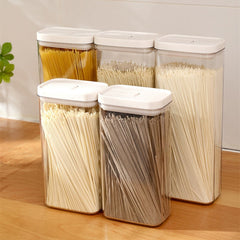 Airtight Leakproof Cereal Storage Box for Grain Flour Pasta Large Capacity Kitchen Pantry Spaghetti Snacks Dry Food Container