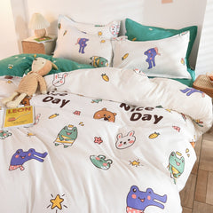Adornment Reads Two People 160x200 Cover Sheet Luxury Duvet Cover King Size Bed Frame Family Kits 140x190 Cover Sheet