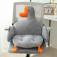 Creative Duck Shape Office Chair Cushion Student Dormitory Backrest Pillow Soft Velvet Car Seat Cushion Floor Tatami  40x80cm