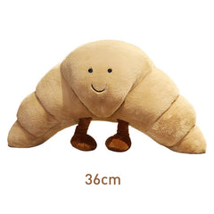 18/36/70cm Creative Smile Croissant Plush Toys Kawaii Food Bread Pillow Stuffed Soft Dolls Sleeping Cushion for Children Baby