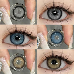 YICKYUE  -  New Colored Contacts Lenses for Eyes Blue Contact Lenses Brown Eyes Contact Lenses Yearly Gray EyeContact Lens 14.2mm