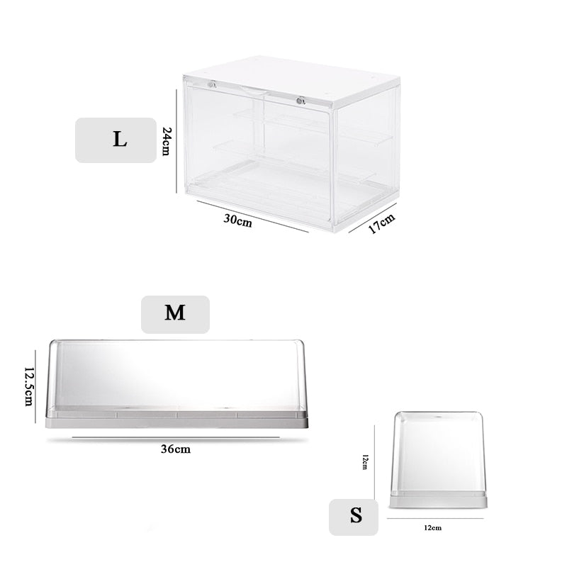Clear Acrylic Blind Box Showcase Pop Mart Figures Display Case Garage Kits Collectible Model Artcrafts Box Toy Doll Organizer