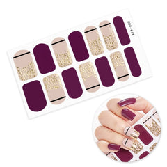 Wholesale Nail Wrap Shiny Nail Art Decor Sticker Full Cover Nail Polish Sticker Nail Strip Christmas Nail Sticker for Her