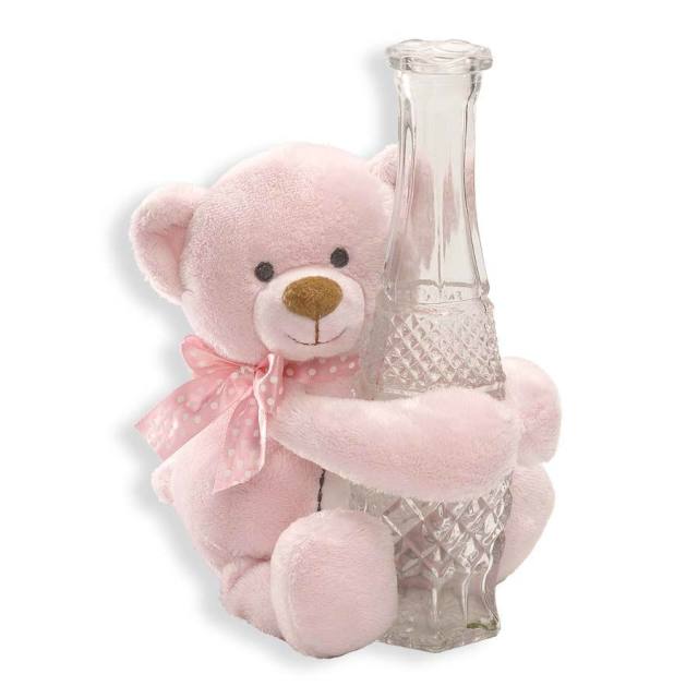 Stuffed Soft Toy Baby Teddy Bear Vase Huger Pink / Blue / Ivory, 10"
