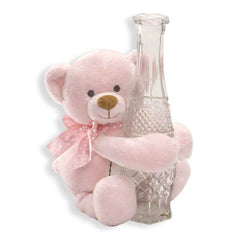 Stuffed Soft Toy Baby Teddy Bear Vase Huger Pink / Blue / Ivory, 10"